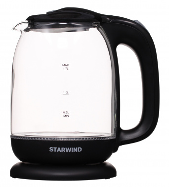 Чайник электрический Starwind SKG1210 черный, стекло от магазина Старвинд