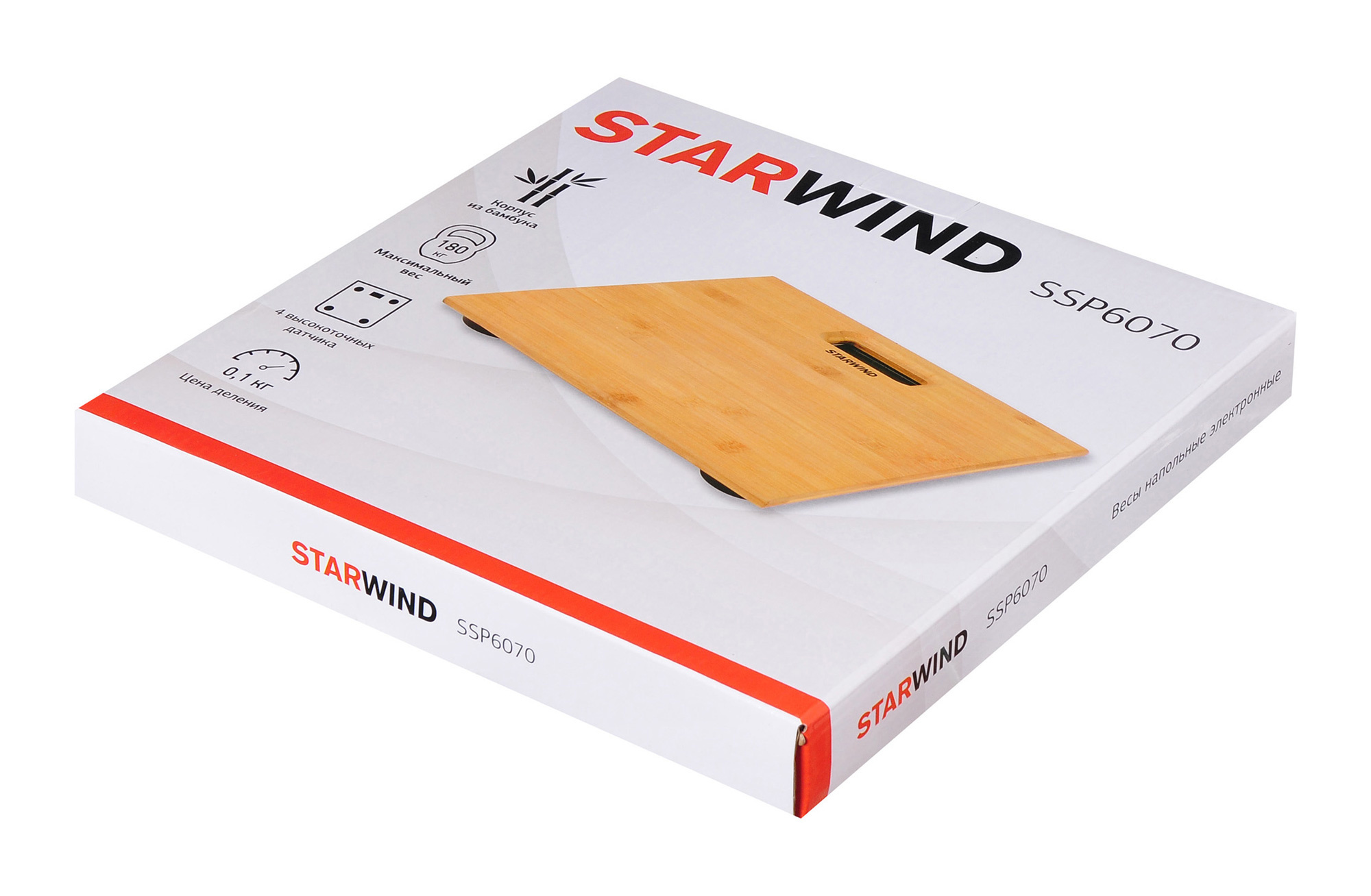 Весы напольные электронные Starwind SSP6070 бамбук от магазина Старвинд