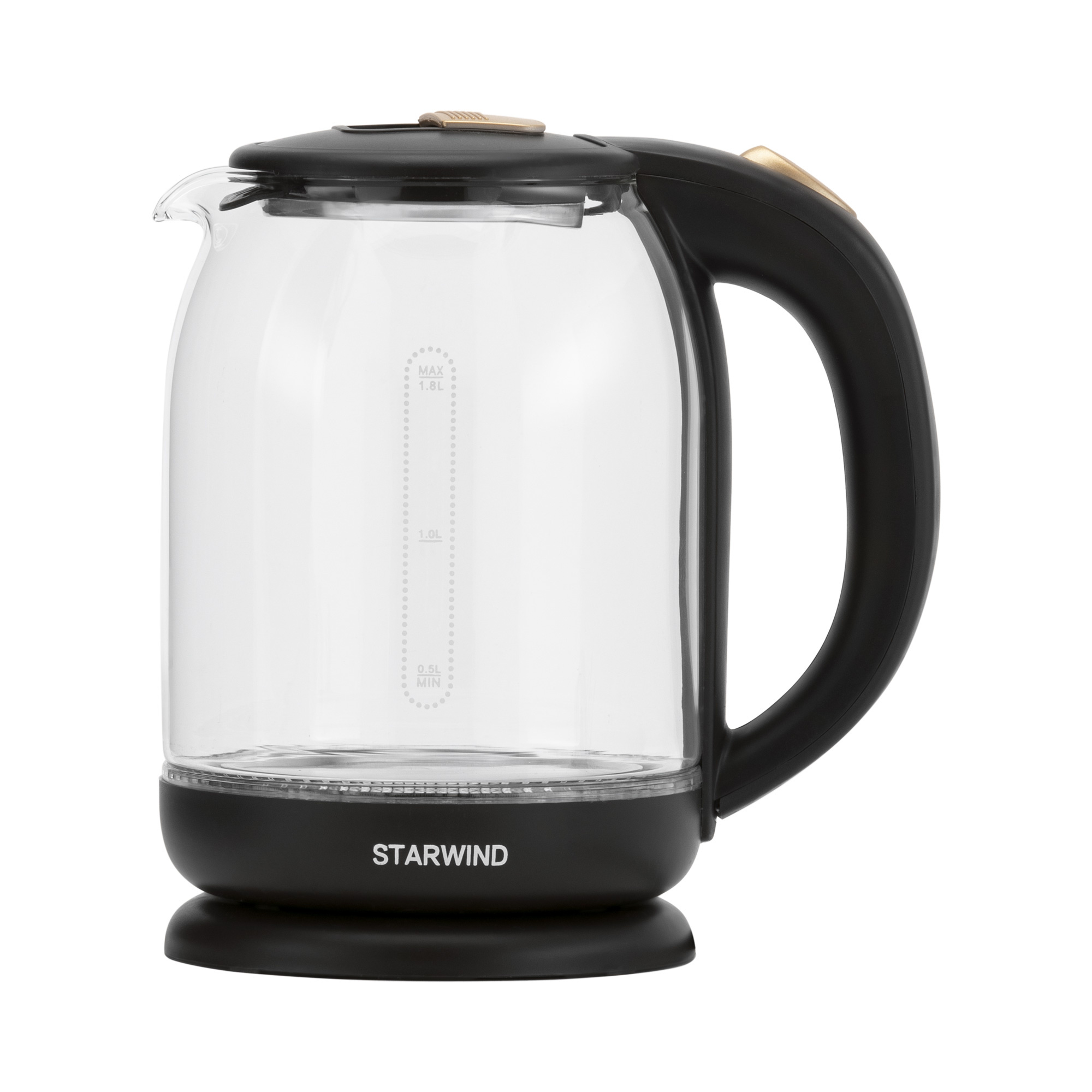 Чайник электрический Starwind SKG1052 темно-коричневый/бронзовый, стекло от магазина Старвинд