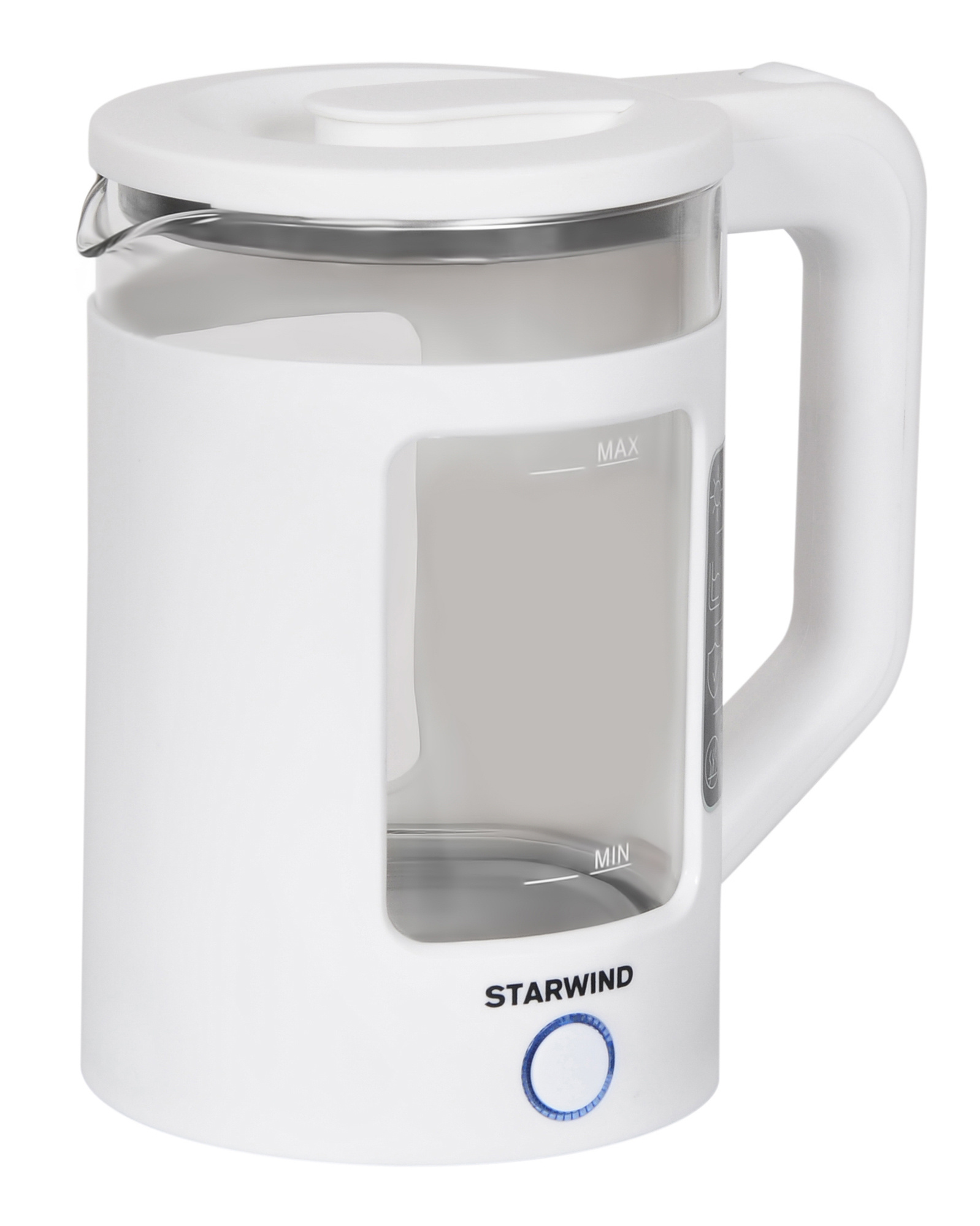 Чайник электрический Starwind SKG2060 белый, стекло от магазина Старвинд