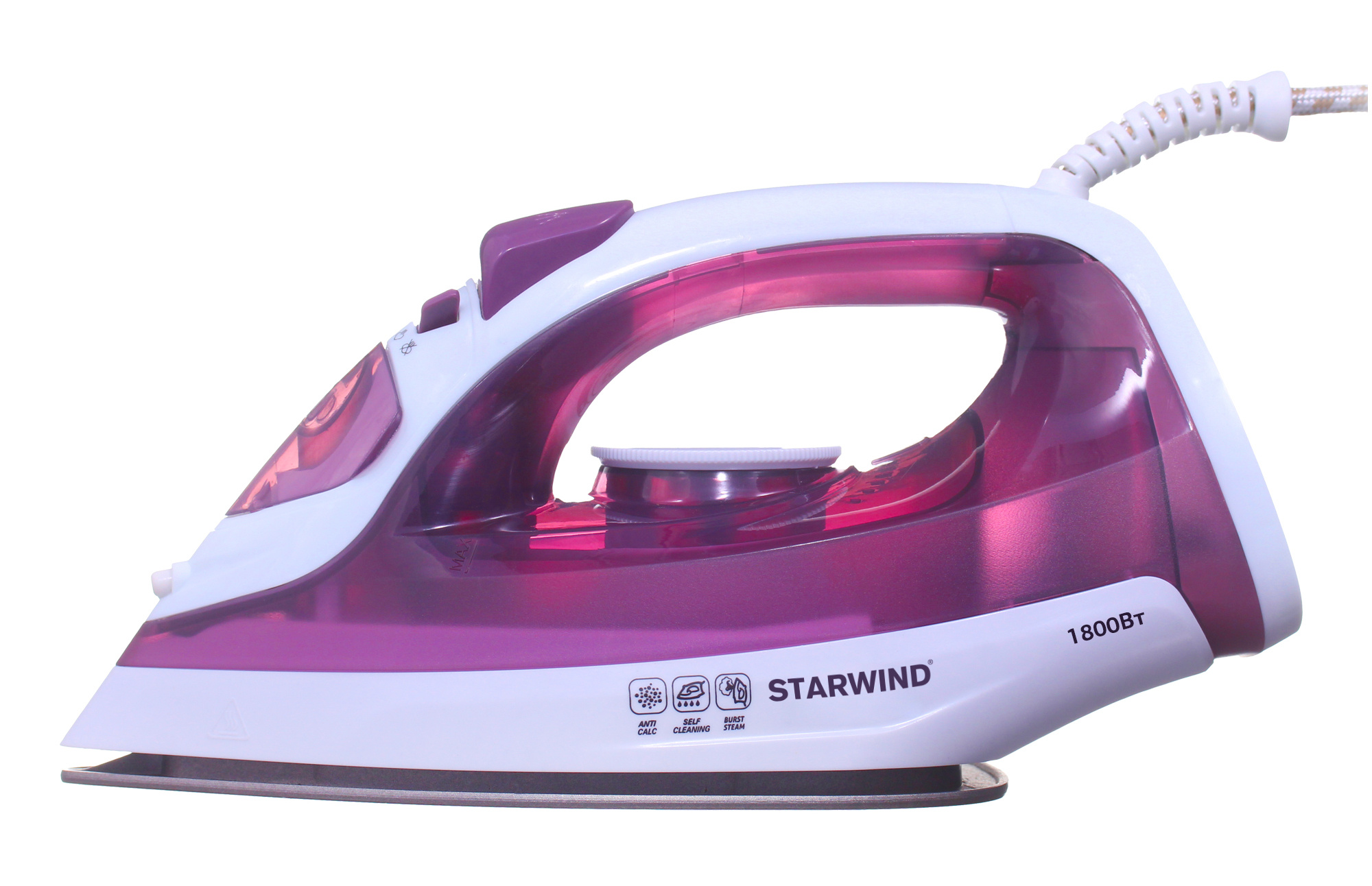 Утюг Starwind SIR6921 фиолетовый/белый от магазина Старвинд