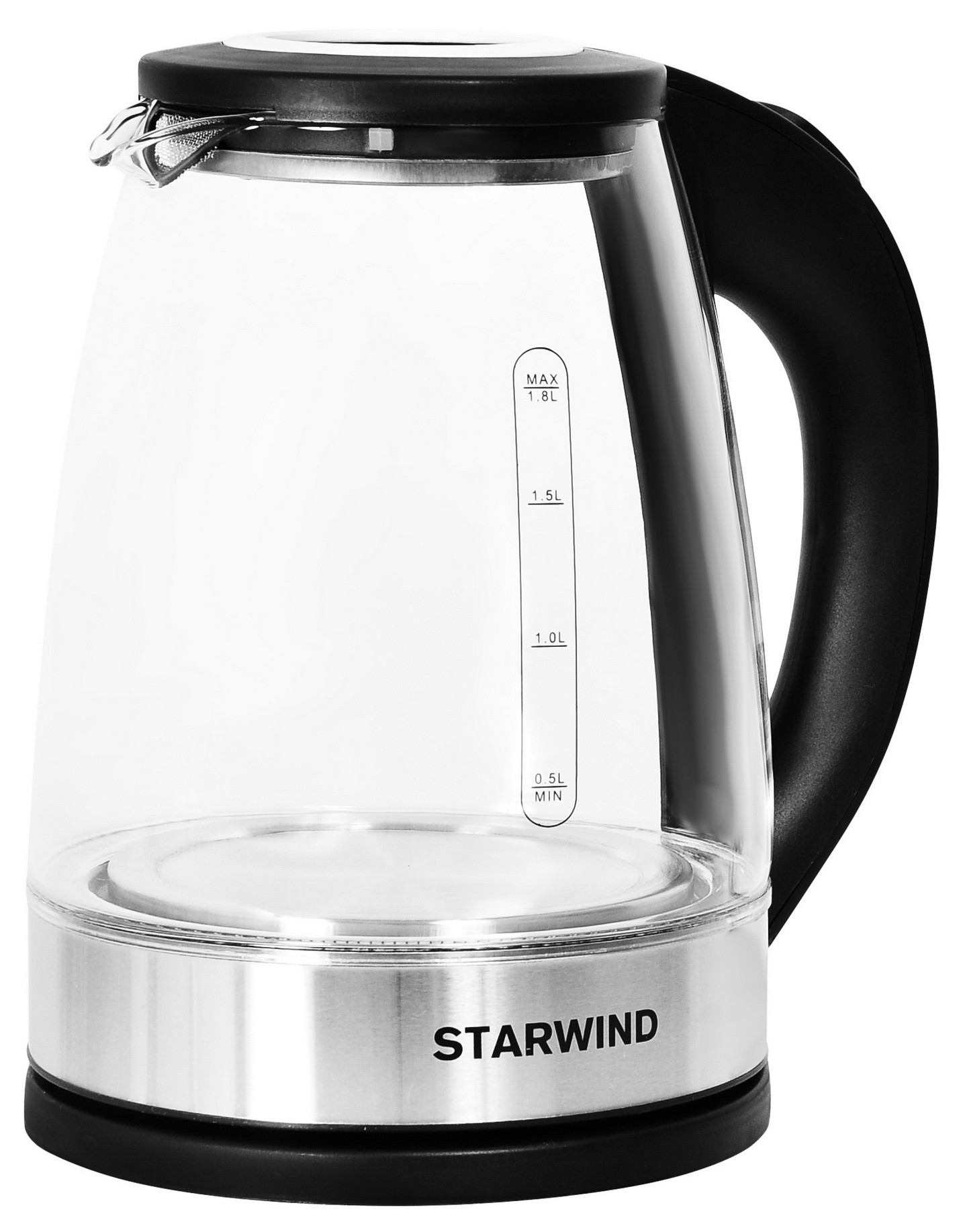 Чайник электрический Starwind SKG2082 черный, стекло от магазина Старвинд