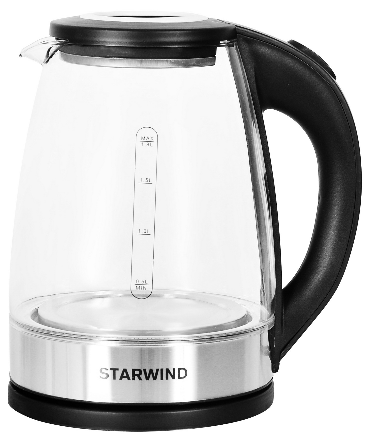 Чайник электрический Starwind SKG2082 черный, стекло от магазина Старвинд