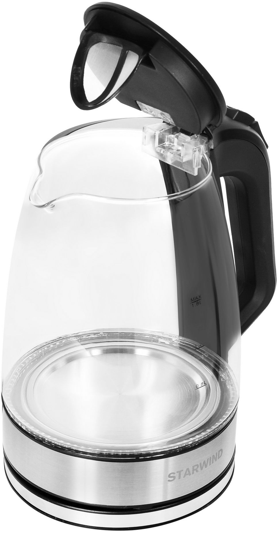 Чайник электрический Starwind SKG2090 прозрачный/черный, стекло от магазина Старвинд