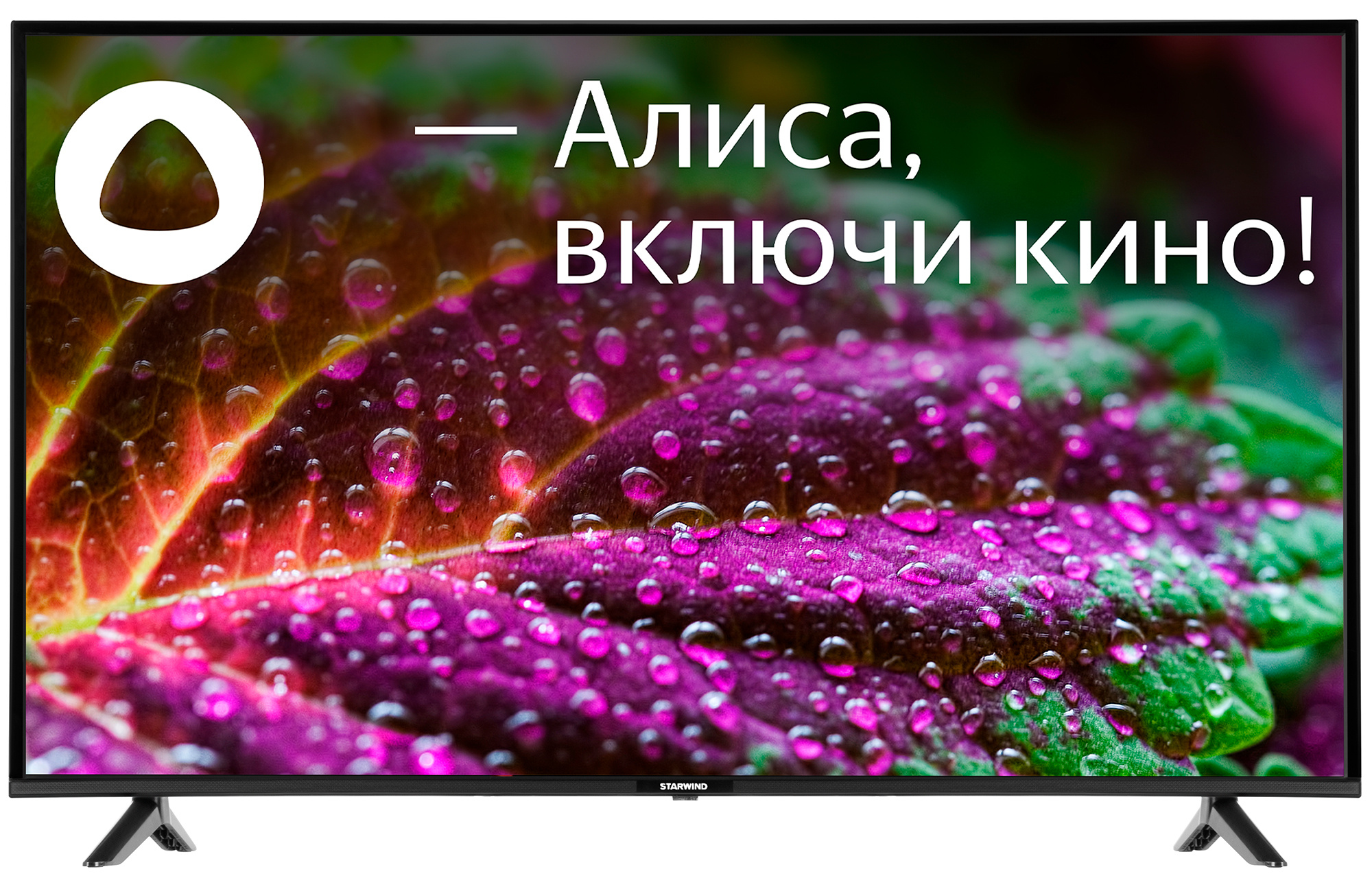 Телевизор Starwind Яндекс.ТВ SW-LED55UB401, 55", LED, 4K Ultra HD, черный от магазина Старвинд