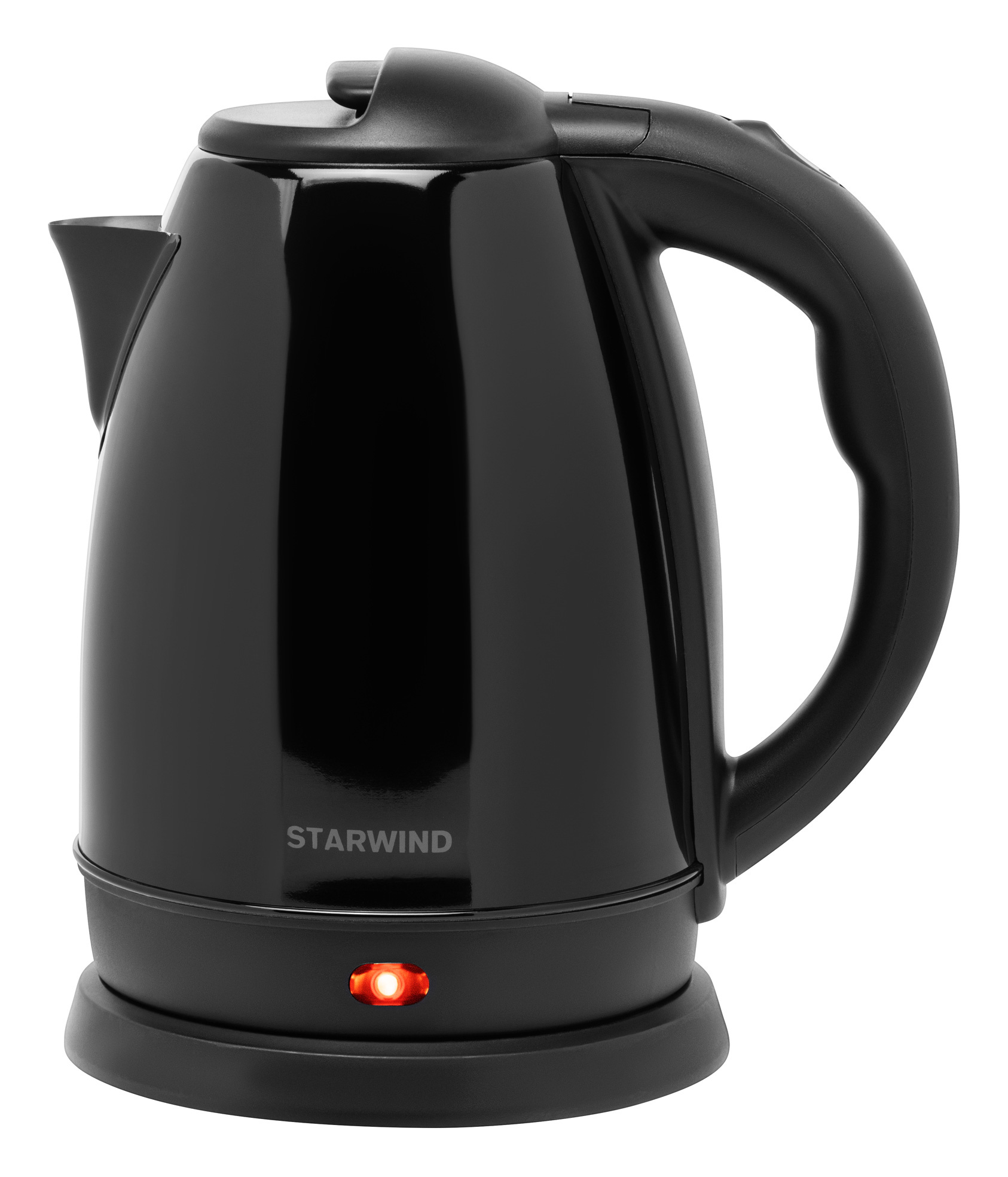 Чайник электрический Starwind SKS2050 черный, нержавеющая сталь/пластик от магазина Старвинд