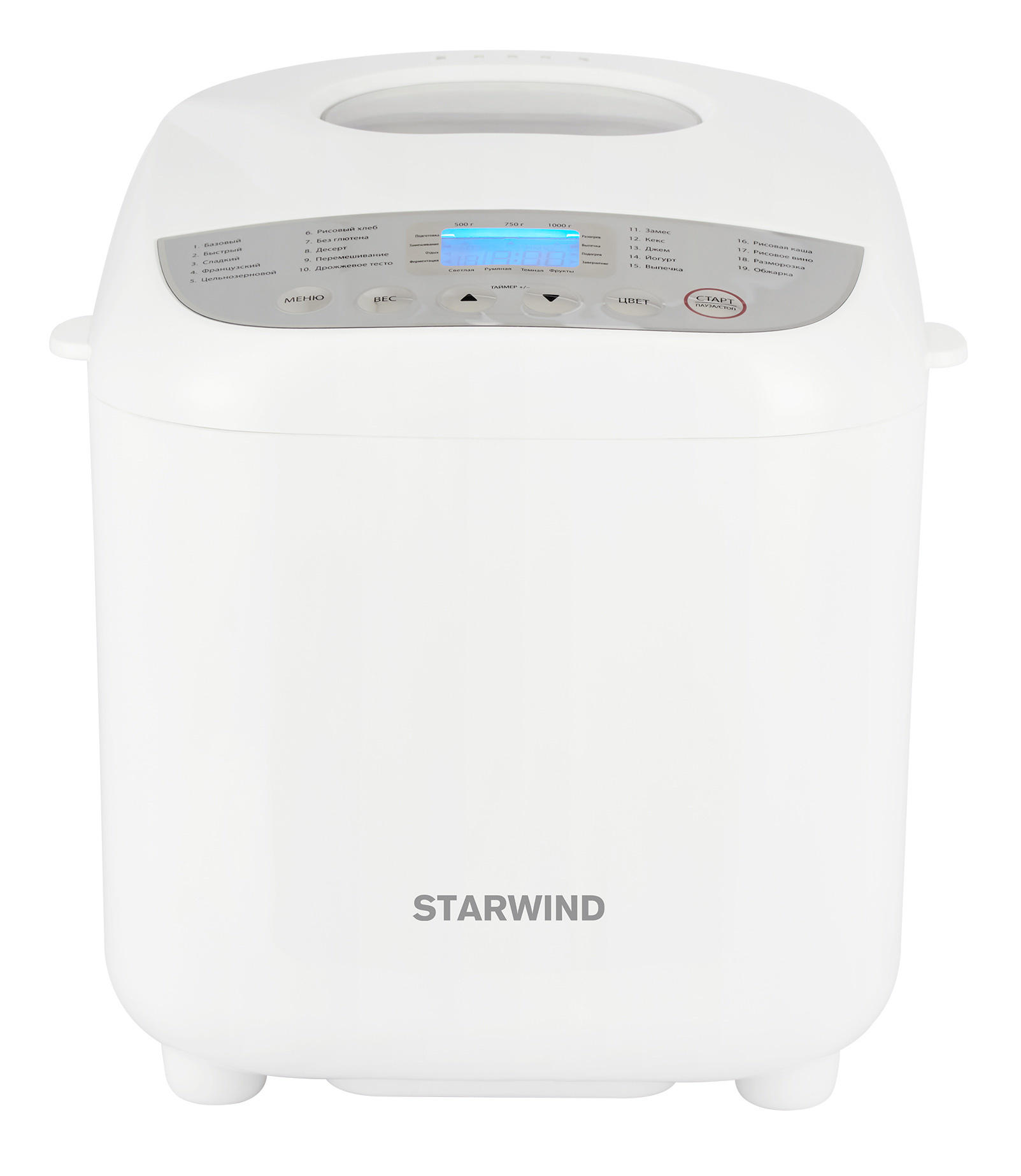Хлебопечь Starwind SBM2085 белый/серебристый от магазина Старвинд