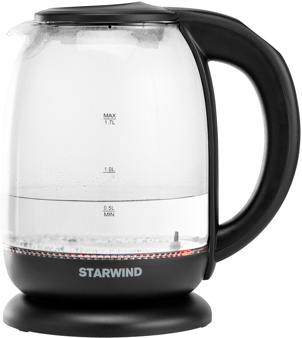 Чайник электрический Starwind SKS4517 черный, стекло от магазина Старвинд