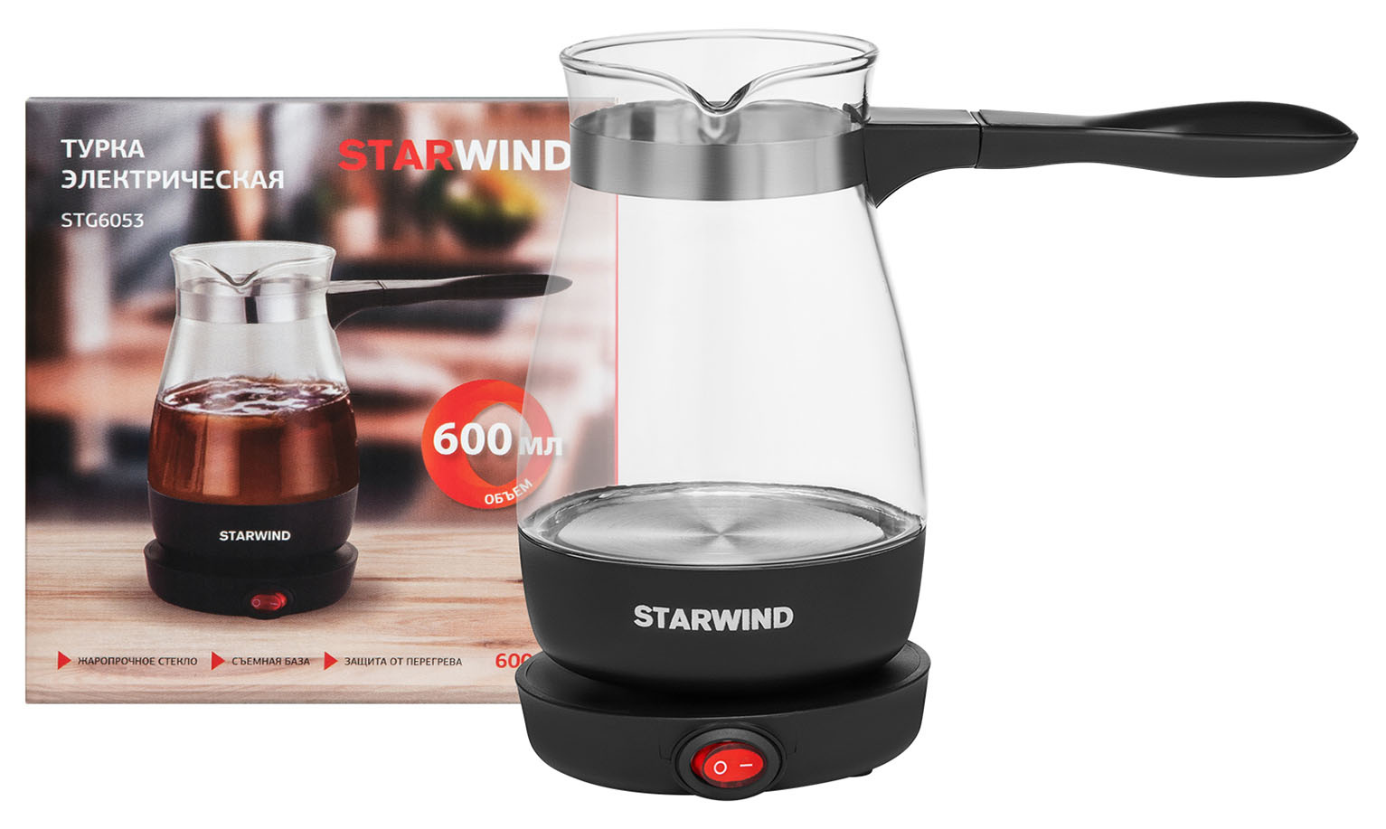 Кофеварка Электрическая турка Starwind STG6053 черный от магазина Старвинд