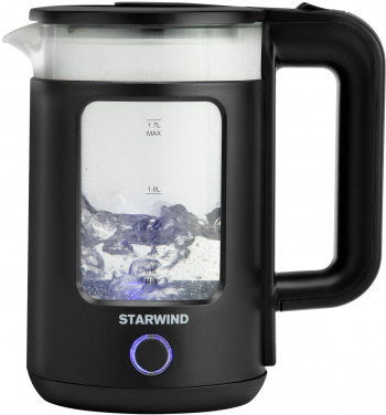 Чайник электрический Starwind SKG1053 черный, стекло от магазина Старвинд