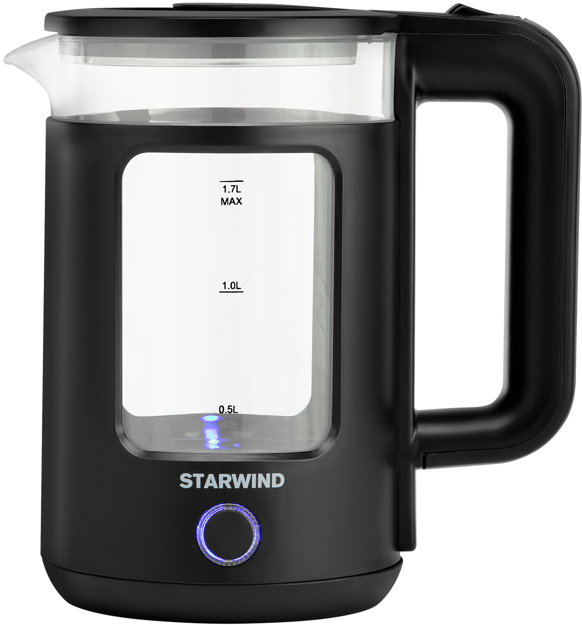 Чайник электрический Starwind SKG1053 черный, стекло от магазина Старвинд