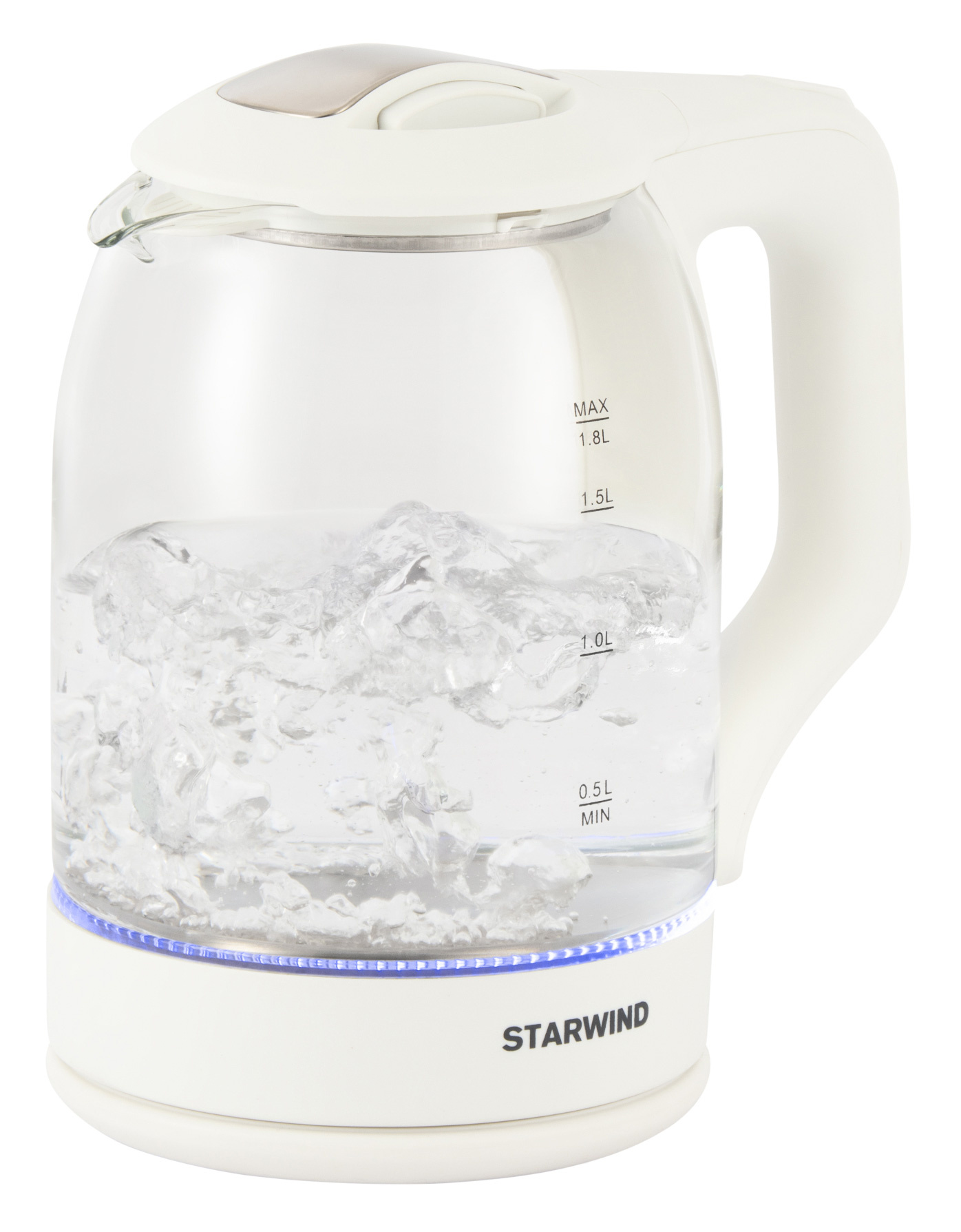 Чайник электрический Starwind SKG1056 белый/прозрачный, стекло от магазина Старвинд