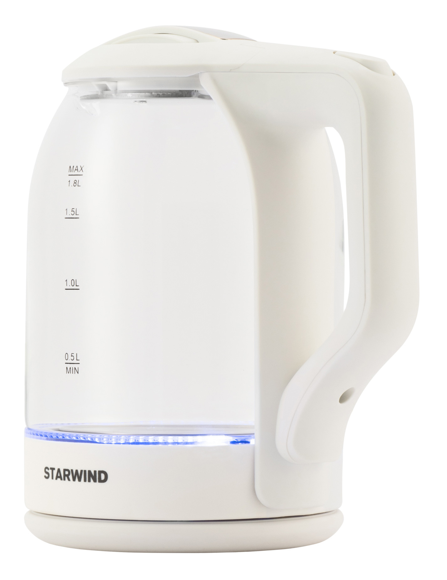 Чайник электрический Starwind SKG1056 белый/прозрачный, стекло от магазина Старвинд