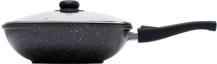 Сковорода ВОК (WOK) Starwind Chef Induction SW-CHI4028W, 28см, черный, Pfluon покрытие, с крышкой от магазина Старвинд