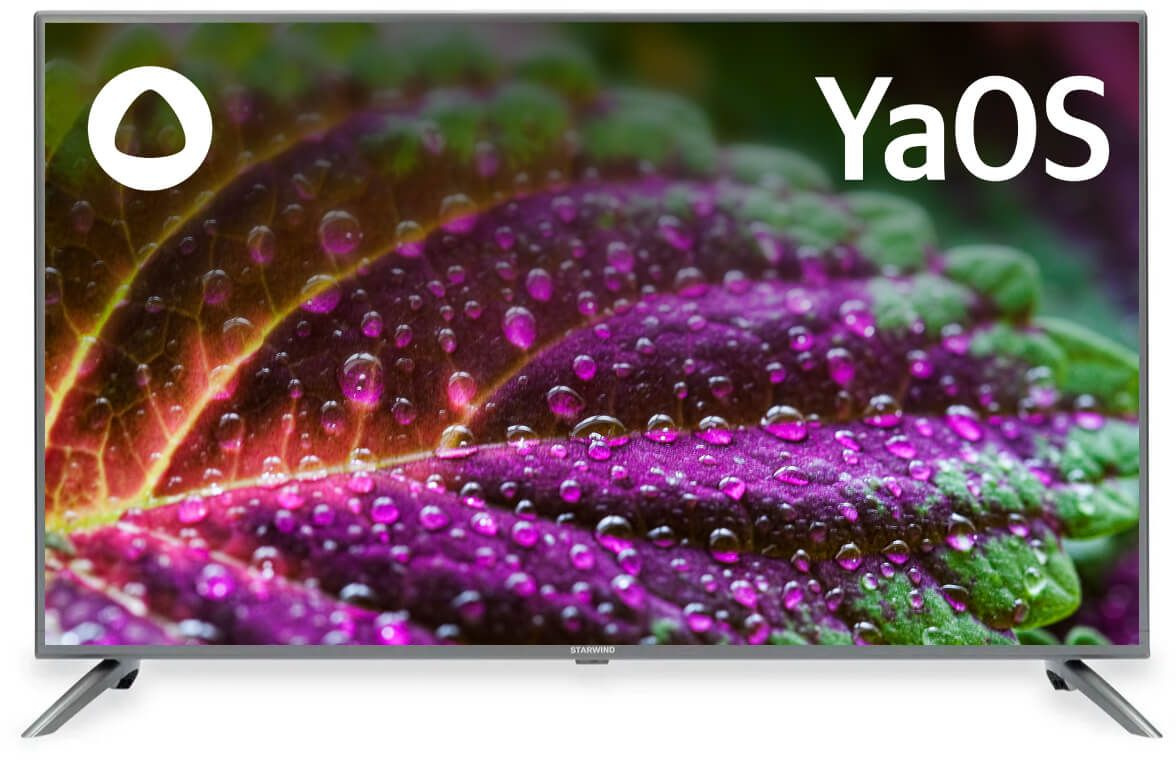 Телевизор Starwind Яндекс.ТВ SW-LED55UG400, 55", LED, 4K Ultra HD, стальной от магазина Старвинд