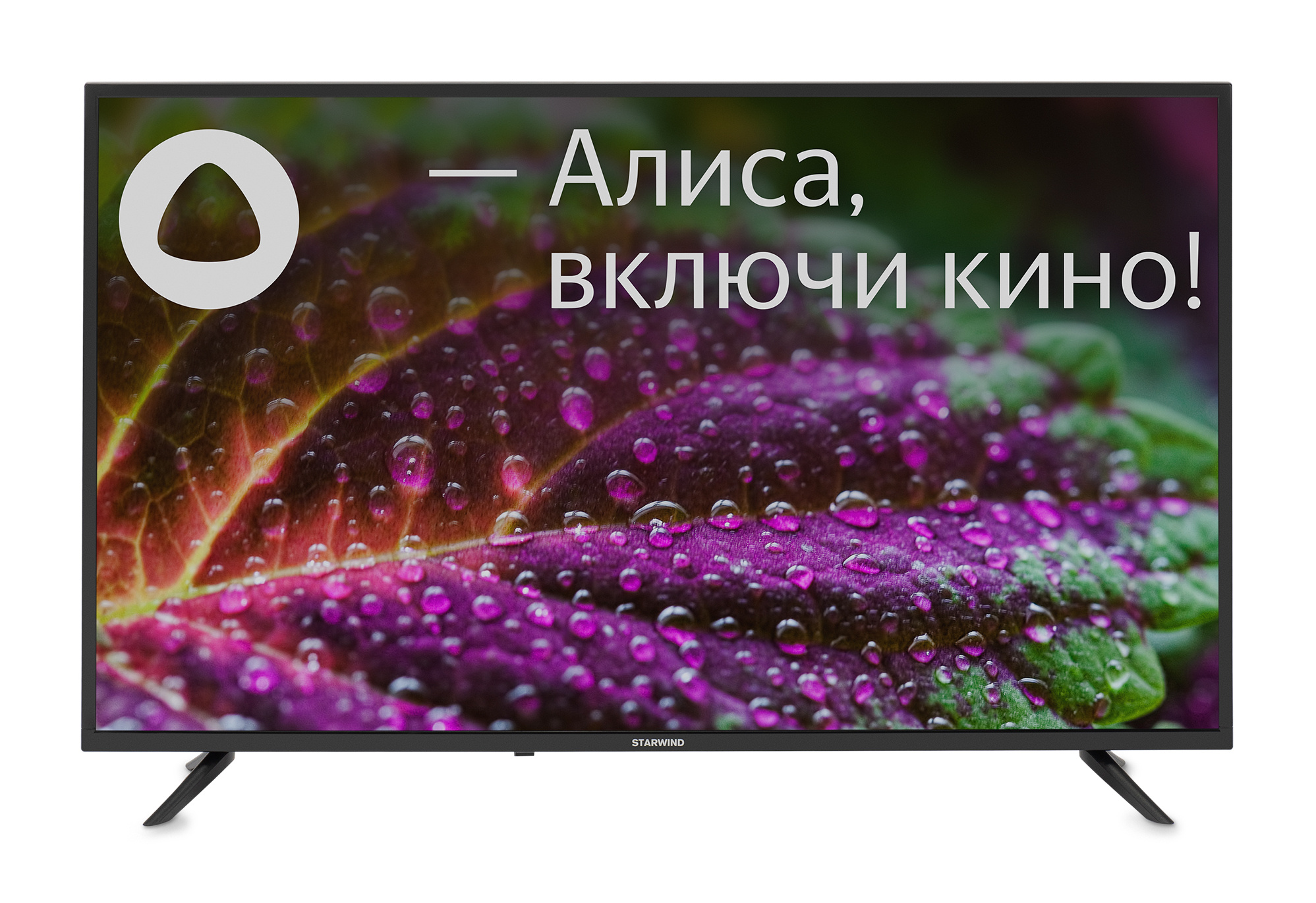 Телевизор Starwind Яндекс.ТВ SW-LED43UG401, 43", LED, 4K Ultra HD, черный от магазина Старвинд