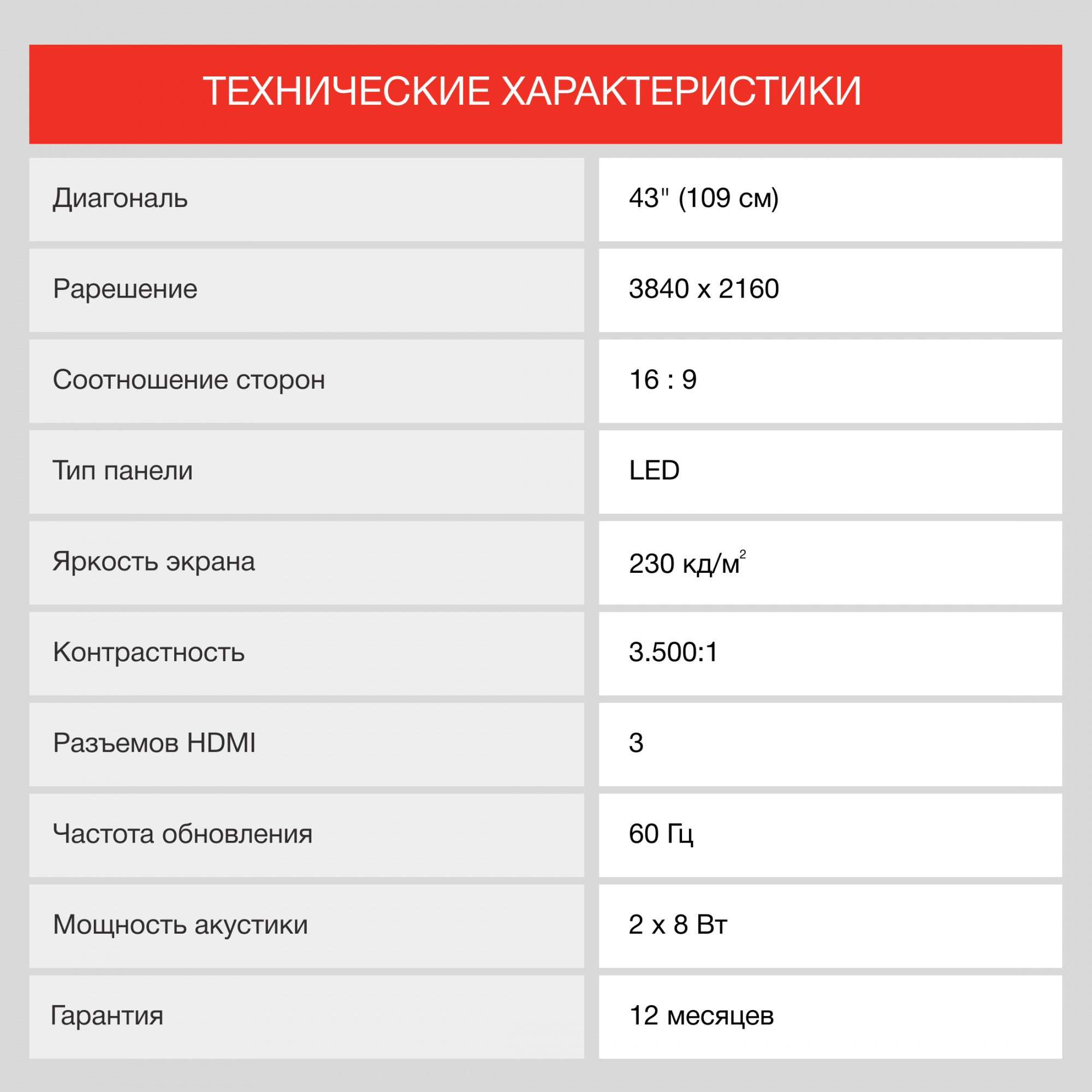 Купить Телевизор Starwind Яндекс.ТВ SW-LED43UG401, 43", LED, 4K Ultra ...