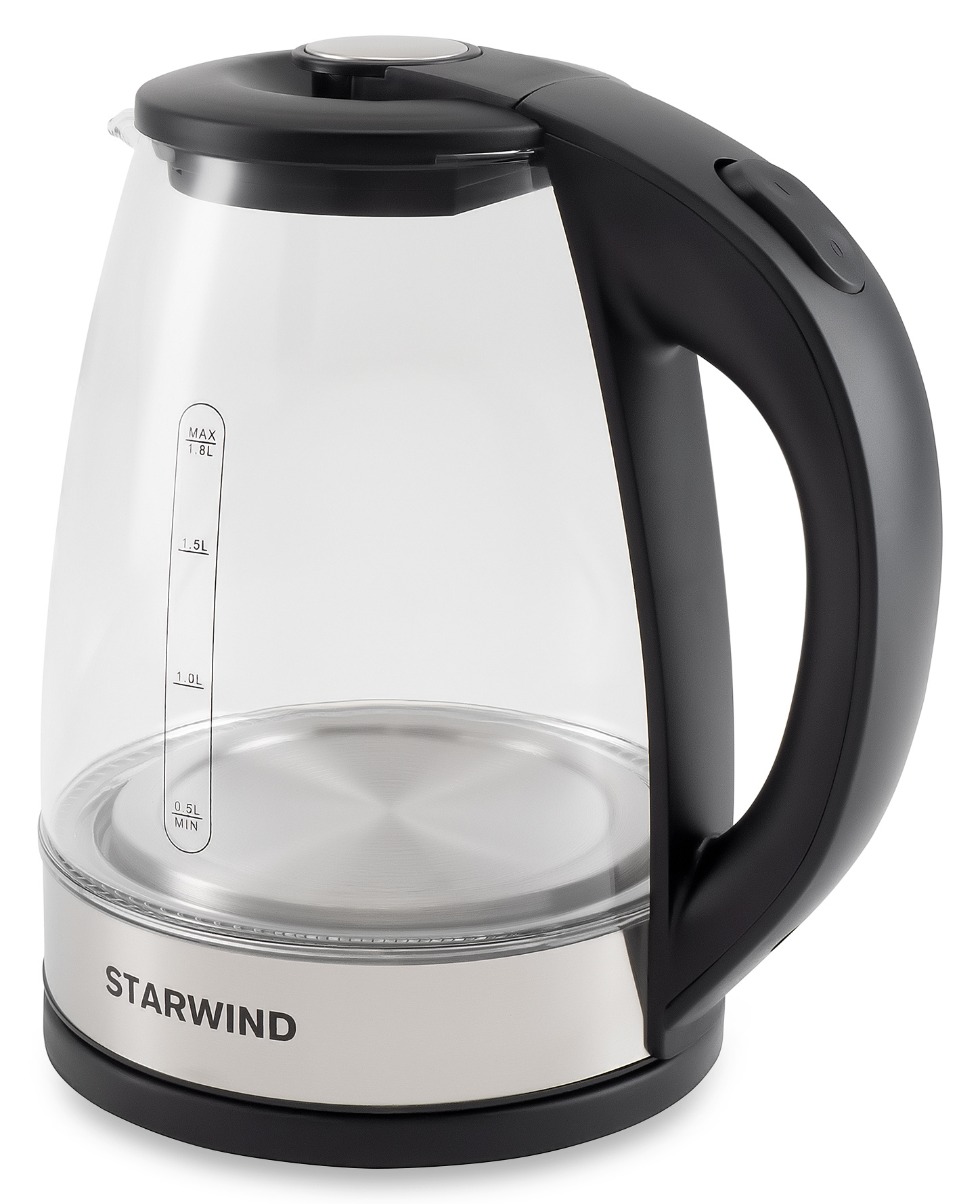 Чайник электрический Starwind SKG2775 черный, стекло от магазина Старвинд