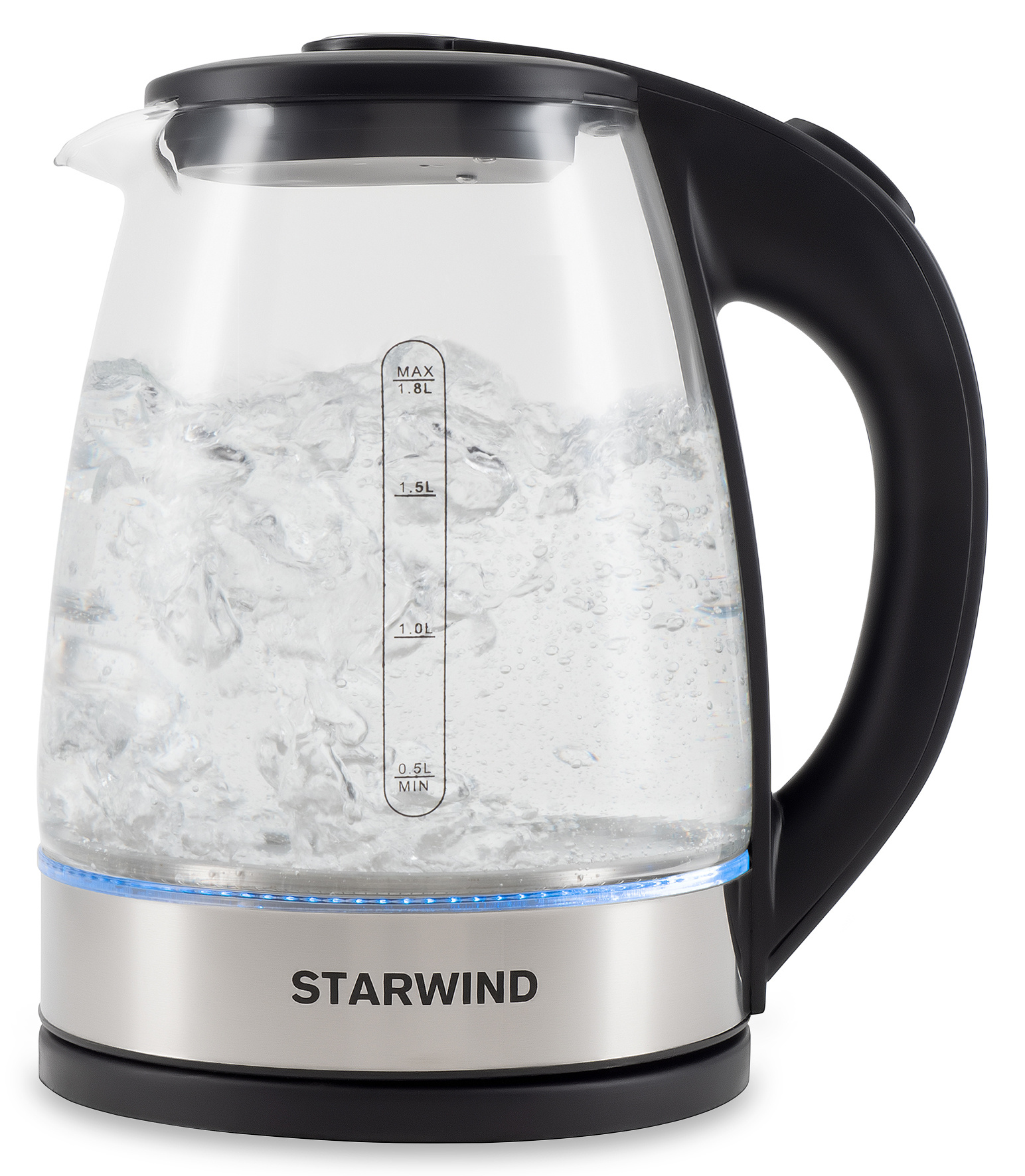 Чайник электрический Starwind SKG2775 черный, стекло от магазина Старвинд