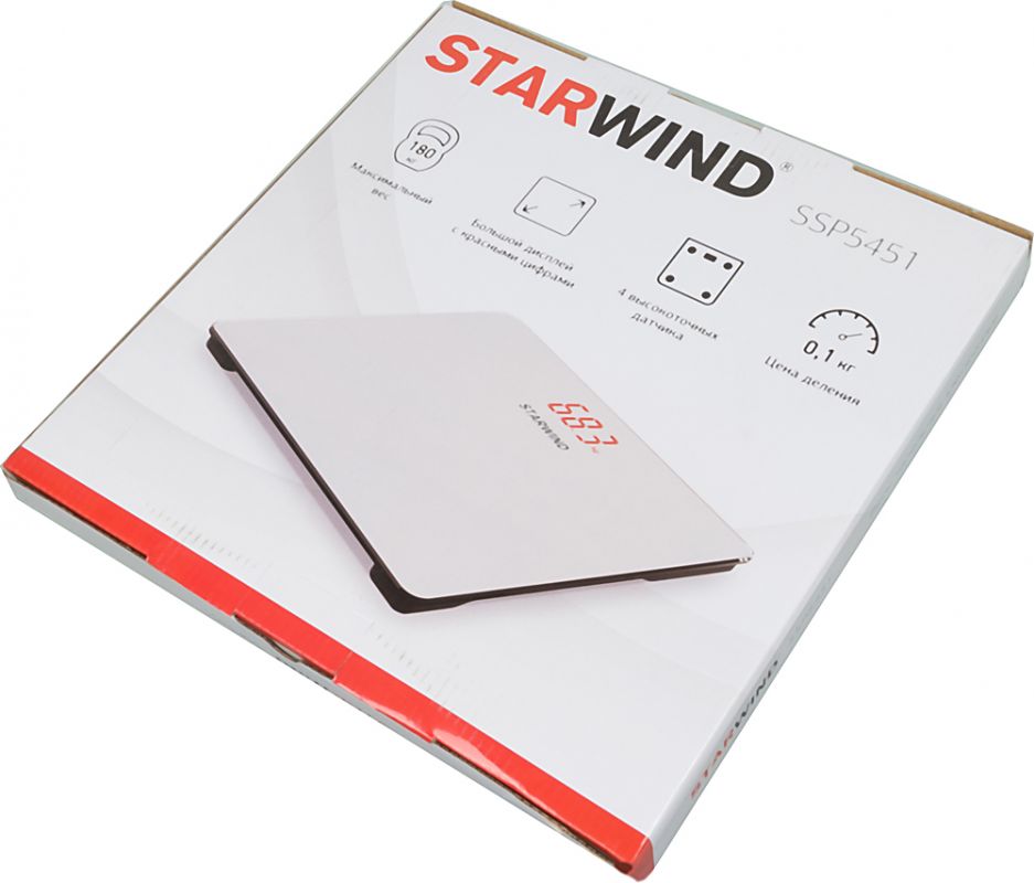 Весы напольные электронные Starwind SSP5451 белый от магазина Старвинд