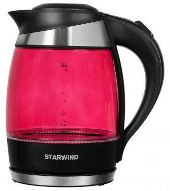 Чайник электрический Starwind SKG2214 малиновый, стекло от магазина Старвинд
