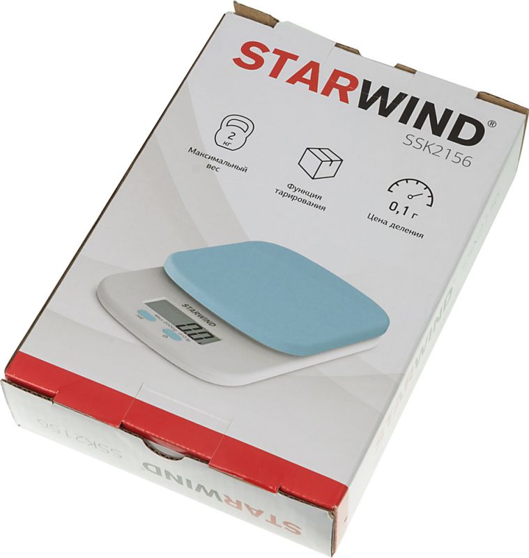 Весы кухонные Starwind SSK2156 голубой от магазина Старвинд
