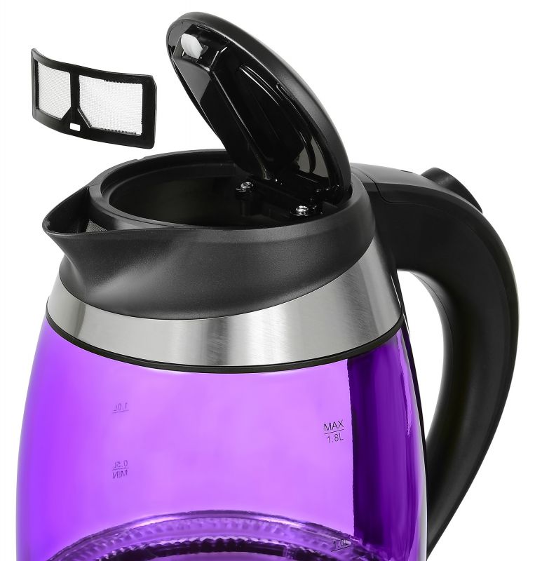 Чайник электрический Starwind SKG2217 фиолетовый/черный, стекло от магазина Старвинд